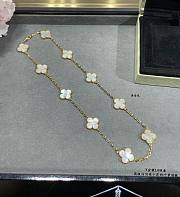 Bagsaaa Van Cleef & Arpels Vinatge Alhambra necklace, 10 motifs, mother of pearls - 3