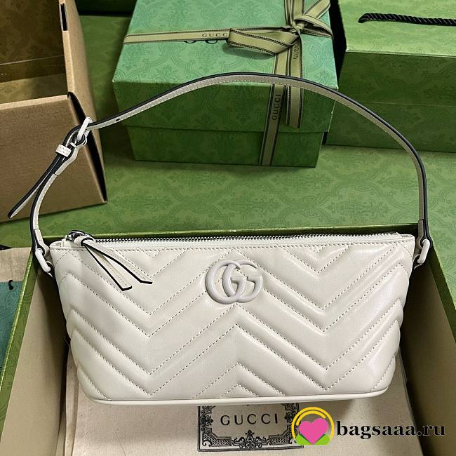 Bagsaaa Gucci Marmont Shoulder Bag All White - 23cm x 12cm x 10cm - 1
