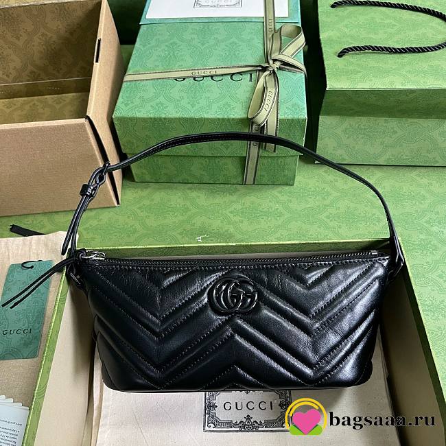 	 Bagsaaa Gucci Marmont Shoulder Bag All Black - 23cm x 12cm x 10cm - 1