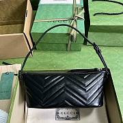 	 Bagsaaa Gucci Marmont Shoulder Bag All Black - 23cm x 12cm x 10cm - 3