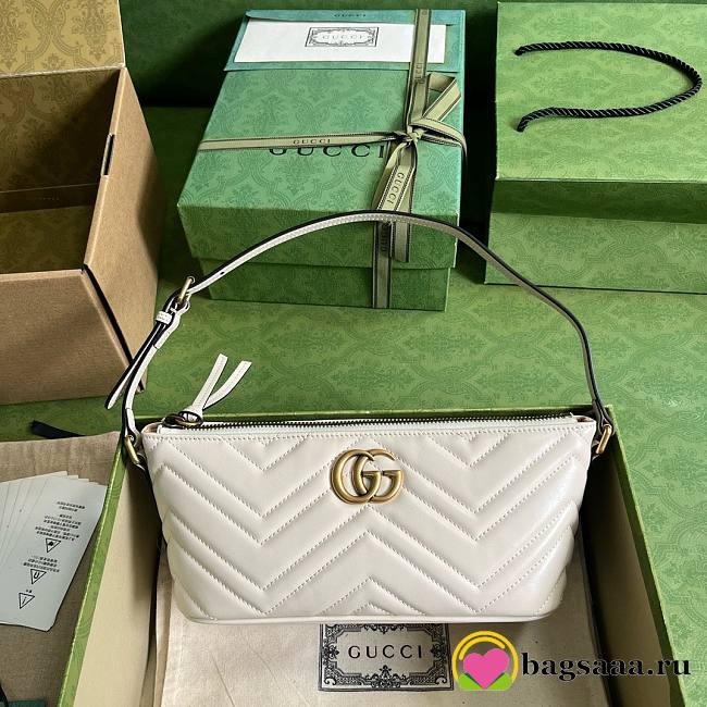 	 Bagsaaa Gucci Marmont Shoulder Bag White - 23cm x 12cm x 10cm - 1