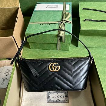 	 Bagsaaa Gucci Marmont Shoulder Bag Black - 23cm x 12cm x 10cm