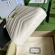 	 Bagsaaa Gucci Marmont Beloved White Bag - 23x14x4.5cm - 4