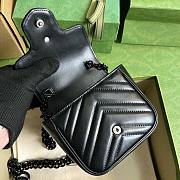 Bagsaaa Gucci Marmont Mini Black Bag - 12.5x12x7cm - 2