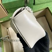 	 Bagsaaa Gucci Marmont Mini White Bag - 12.5x12x7cm - 4