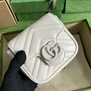 	 Bagsaaa Gucci Marmont Mini White Bag - 12.5x12x7cm - 3