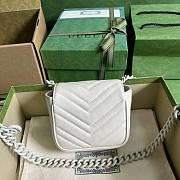 	 Bagsaaa Gucci Marmont Mini White Bag - 12.5x12x7cm - 2