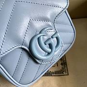 	 Bagsaaa Gucci Marmont Mini Blue Bag - 12.5x12x7cm - 5
