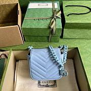 	 Bagsaaa Gucci Marmont Mini Blue Bag - 12.5x12x7cm - 4