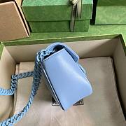 	 Bagsaaa Gucci Marmont Mini Blue Bag - 12.5x12x7cm - 3
