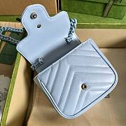 	 Bagsaaa Gucci Marmont Mini Blue Bag - 12.5x12x7cm - 2