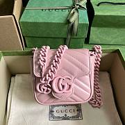 	 Bagsaaa Gucci Marmont Mini Pink Bag - 12.5x12x7cm - 1