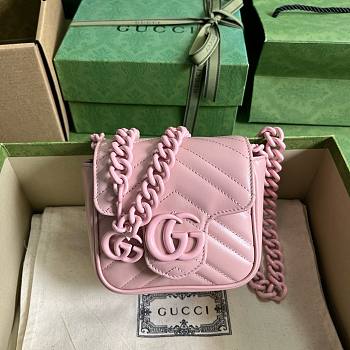 	 Bagsaaa Gucci Marmont Mini Pink Bag - 12.5x12x7cm