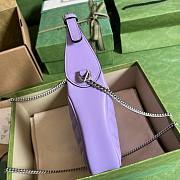 Bagsaaa Gucci Marmont Half Moon Purple Bag - 21.5x11x5cm - 5