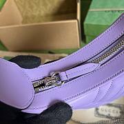 Bagsaaa Gucci Marmont Half Moon Purple Bag - 21.5x11x5cm - 3