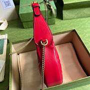 Bagsaaa Gucci Marmont Half Moon Red Bag - 21.5x11x5cm - 6