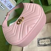 Bagsaaa Gucci Marmont Half Moon Pink Bag - 21.5x11x5cm - 6