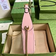 Bagsaaa Gucci Marmont Half Moon Pink Bag - 21.5x11x5cm - 5