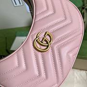 Bagsaaa Gucci Marmont Half Moon Pink Bag - 21.5x11x5cm - 4