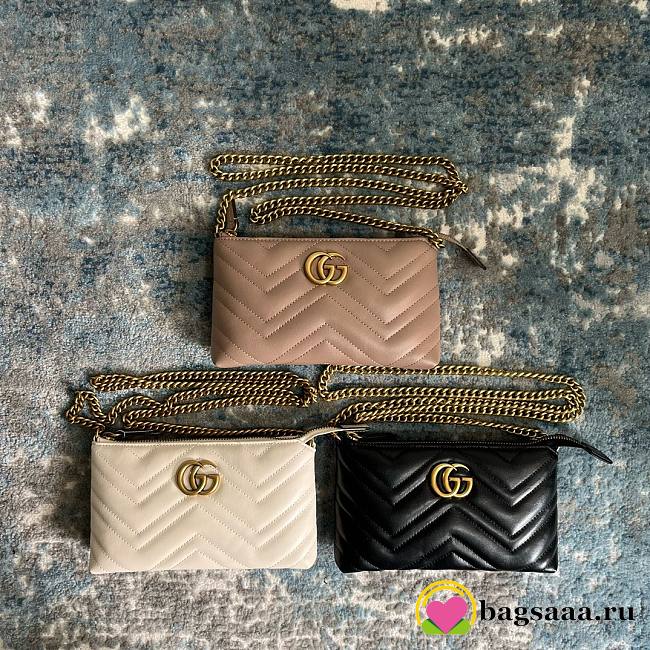 Bagsaaa Gucci GG Marmont Chain Shoulder Bag - 22x13x3.5cm - 1