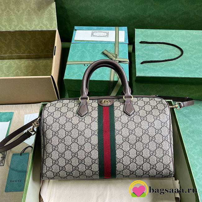 Bagsaaa Gucci Ophidia GG Ebony Top Handle Bag Brown - 20x31x16.5cm - 1