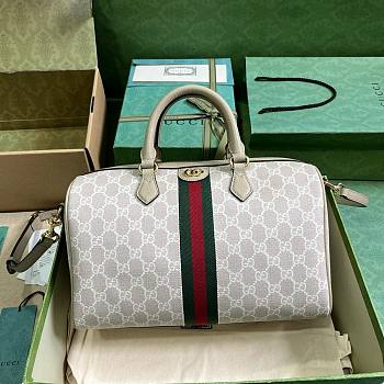 	 Bagsaaa Gucci Ophidia GG Ebony Top Handle Bag White - 20x31x16.5cm