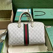 	 Bagsaaa Gucci Ophidia GG Ebony Top Handle Bag White - 20x31x16.5cm - 4