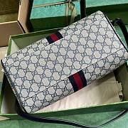 	 Bagsaaa Gucci Ophidia GG Ebony Top Handle Bag Navy Blue - 20x31x16.5cm - 4