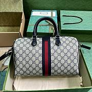 	 Bagsaaa Gucci Ophidia GG Ebony Top Handle Bag Navy Blue - 20x31x16.5cm - 3