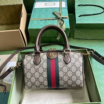 	 Bagsaaa Gucci Small Ophidia GG Ebony Top Handle Bag Beige - 17.5x26.5x14cm