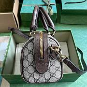 	 Bagsaaa Gucci Small Ophidia GG Ebony Top Handle Bag Beige - 17.5x26.5x14cm - 4