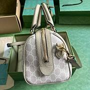 	 Bagsaaa Gucci Small Ophidia GG Ebony Top Handle Bag Whitee - 17.5x26.5x14cm - 5