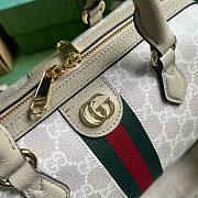 	 Bagsaaa Gucci Small Ophidia GG Ebony Top Handle Bag Whitee - 17.5x26.5x14cm - 3
