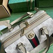 	 Bagsaaa Gucci Small Ophidia GG Ebony Top Handle Bag Whitee - 17.5x26.5x14cm - 2