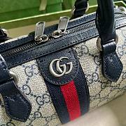 	 Bagsaaa Gucci Small Ophidia GG Ebony Top Handle Bag Navy Blue - 17.5x26.5x14cm - 4