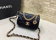 Bagsaaa Chanel Flap Bag Lambskin Black Leather - 21x12x7cm - 1