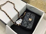 Bagsaaa Chanel Flap Bag Lambskin Black Leather - 21x12x7cm - 5