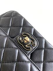 Bagsaaa Chanel 23K Black Bag With Heart Chain - 16x12.5x4.5cm - 5