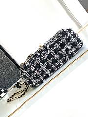 Bagsaaa Chanel 23K Crossbody & Shoulder Tweed Black Bag - 19cm - 5