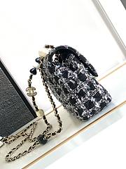 Bagsaaa Chanel 23K Crossbody & Shoulder Tweed Black Bag - 19cm - 3