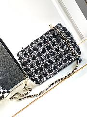 Bagsaaa Chanel 23K Crossbody & Shoulder Tweed Black Bag - 19cm - 2