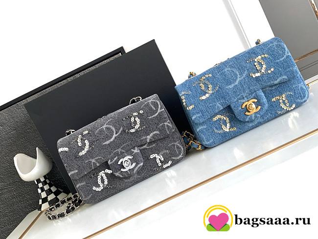 Bagsaaa Chanel Flap Bag Small Denim Leather - 20cm - 1
