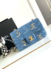 Bagsaaa Chanel Flap Bag Small Denim Leather - 20cm - 3