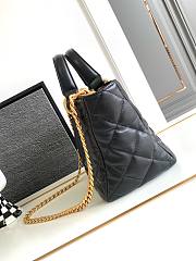 Bagsaaa Chanel Vintage Tope Handle Black Lambskin Bag - 27x20x10cm - 4