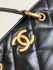 Bagsaaa Chanel Vintage Tope Handle Black Lambskin Bag - 27x20x10cm - 3