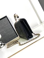 Bagsaaa Chanel WOC Flower Handle In Black Lambskin - 19cm - 6