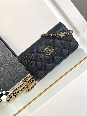Bagsaaa Chanel WOC Flap Caviar Black Bag - 19cm