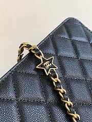 Bagsaaa Chanel WOC Flap Caviar Black Bag With Star Chain - 4