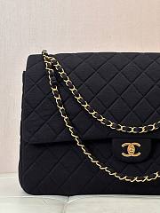 Bagsaaa Chanel Jersey Quilted XL Jumbo Flap Black - 5