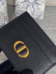 Bagsaaa Dior 30 Montaigne Five-Slot Card Holder Black Grained Calfskin - 5